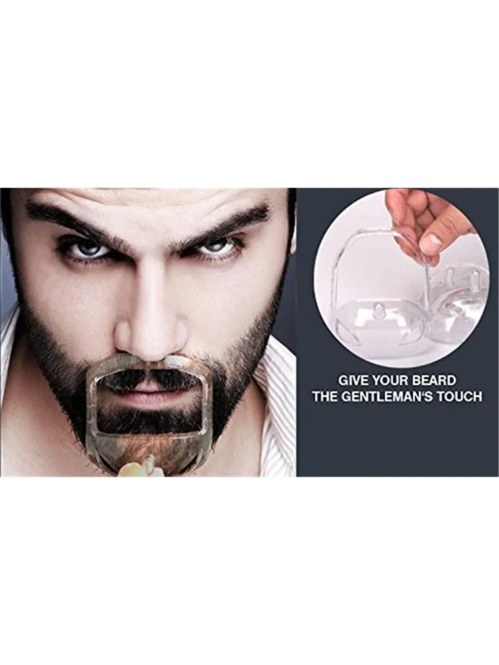 Beard Shaper Goatee Mustache Grooming Tool Face Hair Styling Template for Man